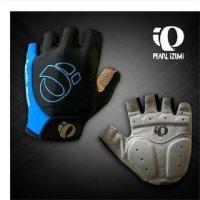 硅胶减震夏季透气山地车公路车自行车半指骑行手套动感单车男女款 一字米硅胶减震手套黑蓝 XL