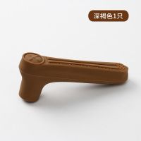 防撞门把手保护套硅胶儿童安全门把套宝宝房门拉手垫防盗门防碰套 1个装[深褐色]加厚防滑