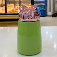 保温杯女ins便携个性简约大肚杯可爱学生渐变色情侣杯子创意水杯 极光猫王保温杯300ml-玫瑰金 单杯子[无赠品]