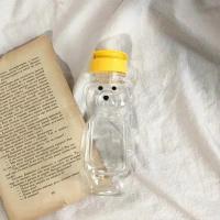 ins夏季糖果色杯便携水杯女可爱带吸管大容量耐热耐摔塑料吸管杯 棕色熊 250ml 单杯 送吸管