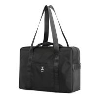 旅行手提包男女便携短途行李包防水大容量可折叠单肩包可套拉杆箱 黑色