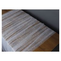 甜品台珍珠网纱白色背景桌布ins少女心拍照摄影挂布婚礼装饰道具 白色白珠 75*75cm