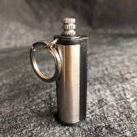 创意保龄球打火机煤油户外防水便携钥匙扣万次火柴火石点烟器礼物 圆柱万次[标准送5ml煤油]