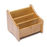 家用简约客厅桌面收纳盒多格遥控器杂物储物盒梳妆台化妆盒置物架 三格阶梯收纳盒