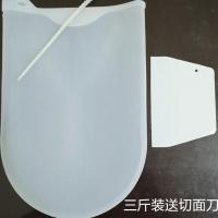 加厚和面袋不沾手揉面袋家用硅胶烘焙醒面发面和面神器袋子揉面垫 加厚硅胶三斤袋+切面刀