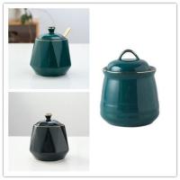 北欧轻奢防潮厨房调料组合盐糖味精罐调料瓶家用收纳佐料调味套装 单罐(联系客服备注颜色款式)