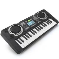 37键充电电子琴玩具1-3岁儿童男女孩宝宝音乐早教机初学钢琴话筒 37键常规黑白电子琴 普通电池