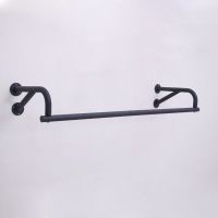 金色服装店展示架上墙男女装货架侧挂衣架铁铁艺童装衣服架子 黑色y型80厘米(不含板) 亚光黑