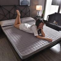 夏季床垫子床护垫可水洗防滑保护垫薄褥子榻榻米学生宿舍单人双人 浅灰色 0.9mx2.0m