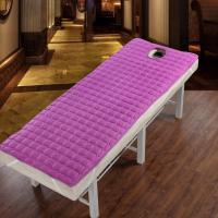 美容院床垫床褥保护垫推拿按摩美容床垫褥子防滑加厚保暖带洞垫被 紫色带绒 方头60*180开洞
