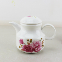 陶瓷油醋壶厨房餐馆饭店面馆油醋瓶酱油壶调料调味瓶 幸福满堂:圆型油酣壶