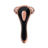 3d电动瘦脸仪女滚动学生v脸神器滚轮式面部推脸按摩仪器 手动款金色