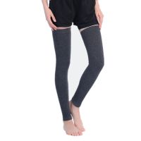 加长护膝护腿保暖老寒腿护漆男女士膝盖护小腿关节秋冬防寒保护套 灰色无缝款 XL码(160-190斤)