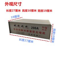 12v200A型汽车摩托货车电瓶蓄电池通用全自动智能脉冲修复充电器 12v200A智能充电机(铁壳灰色)