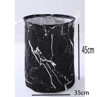 布艺脏衣篮脏衣服收纳筐放衣物娄篮玩具北欧折叠家用洗衣篓桶神器 35*45cm开口黑大理石