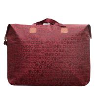 被子收纳袋子子大容量防水防潮的装衣服棉被幼儿园行李搬家打包袋 酒红字母 加厚防水收纳袋(46cm*52cm)