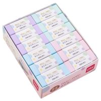 得力橡皮擦71051学生用马卡龙彩色柔软橡皮少屑橡皮擦的干净橡皮 71051橡皮擦9块装
