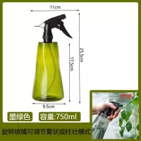 压力喷水壶大容量大号家用喷壶喷头手压式浇花浇水多肉盆栽喷雾器 墨绿色 750ml[喷壶]