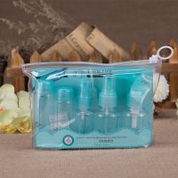 旅行喷雾壶清洁专用分装瓶化妆品套装便携化妆水洗漱喷壶按压瓶子 蓝色套装