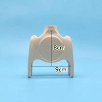 滚轮胶棉拖把叉头塑料配件挤水轮钢筋铝叉27/38cm海绵拖维修零件 27#塑料叉头(高8cm)咖色