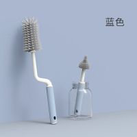 宝宝硅胶奶瓶刷清洗杯子360度旋转奶嘴组合套装婴儿清洁奶瓶工具 蓝色