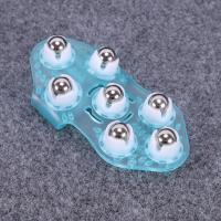 七龙珠钢珠按摩器滚珠按摩柔腹瘦腿神器按摩刷达贺七珠按摩器瘦腿 蓝色单只