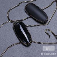 美甲钻饰品金属链条配饰链流行条链子光疗指甲油胶复古装饰品 1米单条袋装链条-01