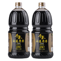 千禾酱油1.8L两瓶零添加头道原香180天不加碘非转基因黄豆酿造 零添加生抽1.8升2瓶