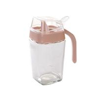 创意大容量玻璃油壶醋瓶酱油瓶耐高温自动回流防漏油瓶油罐调味瓶 北欧粉小(300ml)