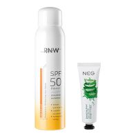RNW防晒霜喷雾50十防紫外线无色透明可喷脸女学生夏天防嗮男 RNW防晒喷雾120ml +MOFOW卸妆湿巾1片