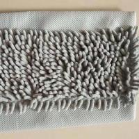 雪尼尔拖把布夹固式毛毛虫墩布擦地布家用平板拖把替换布尘推头 雪尼尔灰色3条