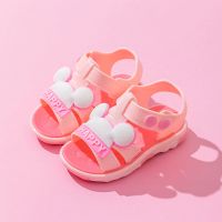 1-3岁2婴幼儿宝宝学步鞋2021新款儿童凉鞋女女童公主鞋男男孩防滑 粉红色 21 码内长13cm