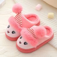 儿童棉拖鞋男女童卡通可爱秋冬季新款居家用室内防滑保暖宝宝棉拖 C红色 帽子拖鞋 24-25码约1-2岁内长13.5
