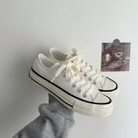 草绿色 ins街拍半托帆布鞋休闲百搭款2021新款小众设计板鞋女ins 基础白黑 收藏店铺优先发货 35