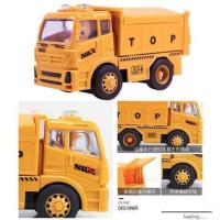 儿童惯性工程车玩具耐摔仿真挖掘机翻斗车搅拌车挖土机变形模型 会摆动的运载东风工程车
