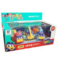 正版百变校巴歌德超学先锋汽车机器人工程车套装男孩哥德儿童玩具 超学先锋3只装A款红色(带两车厢)