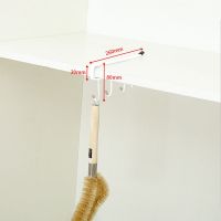 厨房收纳整理架吊柜下挂篮柜子隔板分层架置物架铁艺衣橱办公挂撑 陶瓷白 单挂钩angg