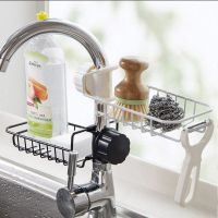 冰箱置物架侧收纳带挂钩侧架多功能厨房用品调味品保鲜袋冰箱侧挂 水龙头置物架(白色) 不带钩