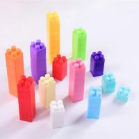 积木散装散件积木玩具按斤批发大颗粒塑料积木益智幼儿园早教玩具 大号2.4厘米4孔[50块]