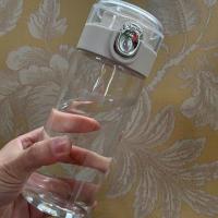 塑料水杯女学生简约杯水瓶耐摔可爱少女心ins小清新小巧便携杯子 透明杯体无图案 350ml 单杯