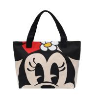 大容量包包女2021流行简约帆布包单肩手提包学生旅行印花托特大包 米妮款