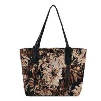 小众帆布包手提布袋大容量通勤大包包女2021年新款夏季单肩托特包 黑色