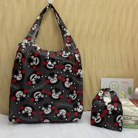 加厚可折叠防水购物袋 超市买菜环保购物袋 小号手提袋带扣子袋子 42003熊本熊 39*33*10