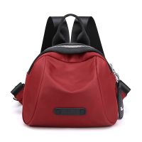2021新款捷朗仕迷你双肩包女贝壳包潮防水牛津布上街旅游小包韩版 酒红色