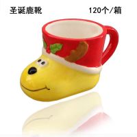 圣诞节西点慕斯陶瓷甜点 创意卡通烘焙圣诞靴蛋糕圣诞老人布丁杯 圣诞果方形杯 11010247-00