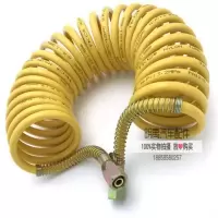 铁壳虫尼龙挂车管不拖气管螺旋管挂车刹车管弹簧管制动管PA12材质 26圈黄色挂车管