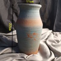 粗陶花瓶复古花瓶花器手工陶罐多肉花盆土陶罐插干花客厅特价清仓 冲量花瓶(无孔) 底部无孔款