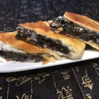 安徽无为特产传统手工制作苏式月饼芝麻陷冰糖五仁陷月饼中秋节 麻油五果仁月饼1个