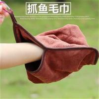 双层加厚钓鱼擦汗毛巾矶钓抓鱼毛巾不粘饵鱼具垂钓配件渔具用品 加厚双层可抓鱼毛巾(1条)