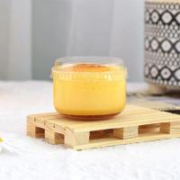 胖胖布丁杯耐高温可烤日式焦糖布丁烧杯果冻杯一次性创意可爱杯子 5个装(含盖)